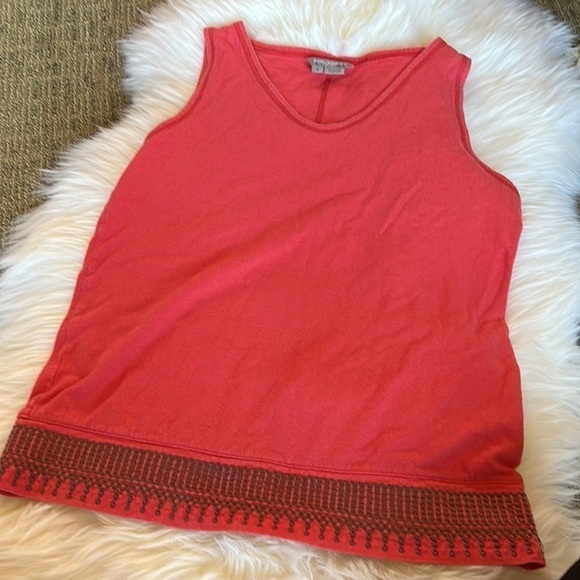 ROYAL ROBBINS Flynn Tank Size S Sleeveless Organic Cotton Hemp top embroidered - Picture 3 of 9